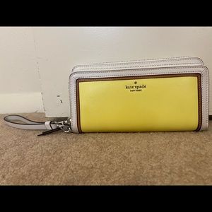Yellow and White Kate Spade Wallet